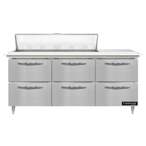 Continental Refrigerator D72N12C-D Refrigerated Counter, Sandwich / Salad Unit