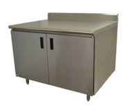 Advance Tabco HK-SS-245 Stainless Steel Cabinet Base Work Table w/ 5" Splash | 60" x 24"