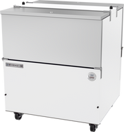 Beverage Air ST34HC-W 34" White Dual Sided Cold Wall Milk Cooler | 8 Crate Capacity