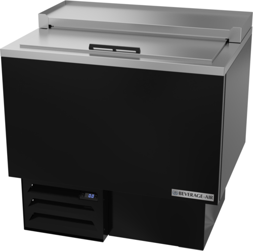 Beverage Air GF34LHC-B 34" 94-Mug Black Steel Glass and Plate Chiller