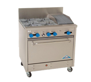 Comstock-Castle F330-1RB 36" Gas 4-Burner & Charbroiler Range w/ Extra Wide Oven | 168,000 BTU