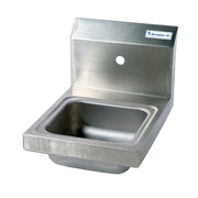 BK Resources BKHS-W-SS-1 Single Splash Mount Faucet Hole 9" x 9" Hand Sink