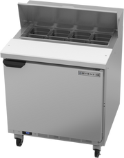Beverage Air SPE32HC-08 32" 1 Door Rear Mount Refrigerated Sandwich Prep Table | (8) 1/6 Pan