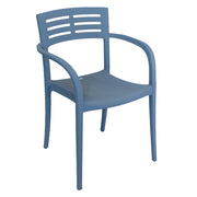 Grosfillex US633680 Vogue Stacking Outdoor Armchair | Denim Blue