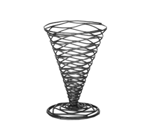 Tablecraft BK157 Artisan Black Metal Appetizer Cone