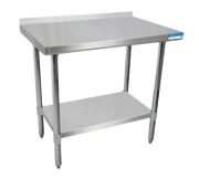 BK Resources SVTR-3630 Stainless Steel Work Table w/ Backsplash | 36" x 30"