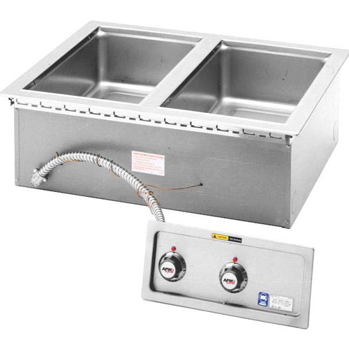 APW Wyott HFW-2S Infinite Drop-In Hot Food Well | (2) 12" x 20" Wells