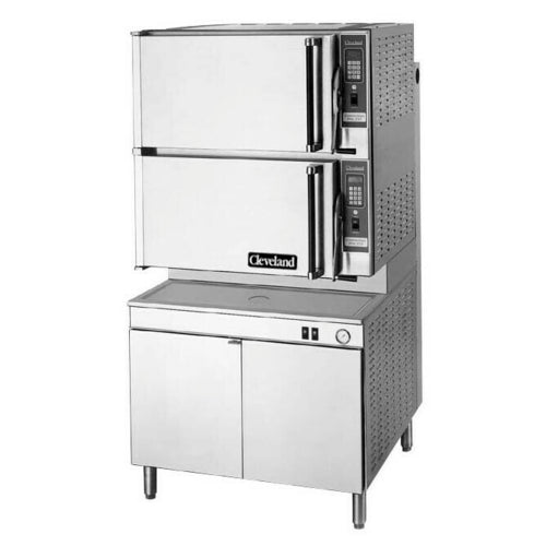 Cleveland ConvectionPro 36CDM16 36" Direct Steam Double Deck Electric Steamer | 16 Pan Capacity