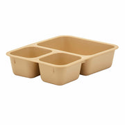 Cambro 853FCP Tray-on-Tray 3 Compartment Meal Delivery Tray | 9” x 6”