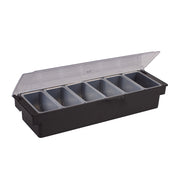 Winco CCH-6 6 Compartment Bar Caddy | Black