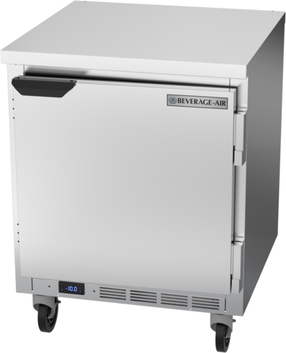 Beverage Air WTF27HC-FLT 27" Shallow Depth Worktop Freezer w/ Flat Top | 5.24 Cu. Ft.