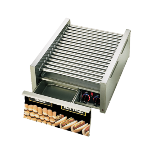 Star Grill-Max 45SCBD 45 Hot Dog Roller Grill w/ 32 Bun Drawer | Duratec Rollers