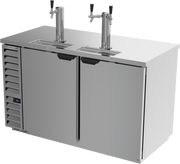 Beverage Air DD58HC-1-S 59" Stainless Steel 2 Tower 3 Tap Draft Beer Cooler | (3) 1/2 Keg