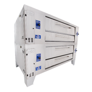 Bakers Pride Super Deck Y-802 66" Gas Pizza Double Deck Oven | 240,000 BTU