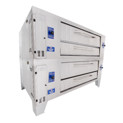 Bakers Pride Super Deck Y-802 66" Gas Pizza Double Deck Oven | 240,000 BTU