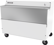 Beverage Air SMF58HC-1-W-02 58" White Single Sided Milk Cooler w/ Stainless Steel Interior | 16 Crate Capacity