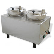 Winco 51072P Dual Well Warmer with Pumps | (2) 7 Qt. Wells