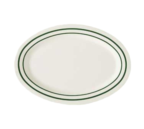 G.E.T. OP-120-EM Emerald 12" x 9" Oval Melamine Platter | Case of 12