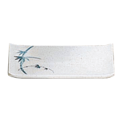 Thunder Group 1535BB Blue Bamboo 5 1/4" X 3 1/4" Square Plate | Case of 12