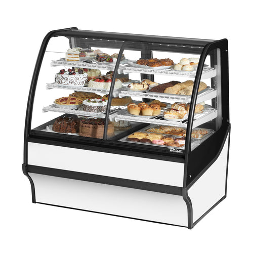 True Mfg. TDM-DZ-48-GE/GE-B-W Dual Temp Display Case