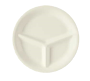 G.E.T. CP-10-DI Diamond Ivory 10-1/4" 3 Compartment Melamine Plate | Case of 12