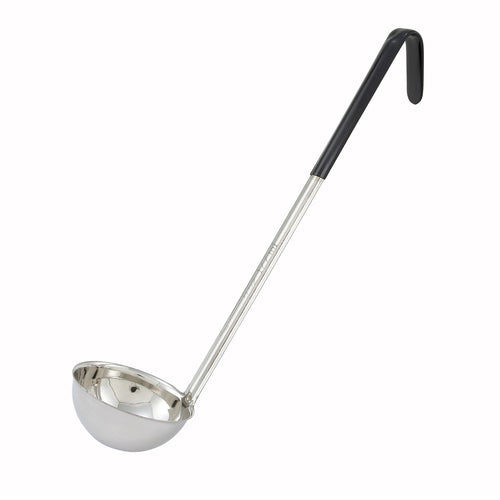 Winco LDC-6 6 oz. Stainless Steel Ladle w/ Black Handle