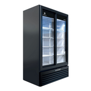 Beverage Air MT49-1-SDB 47" 2 Sliding Glass Door Black Merchandiser Refrigerator | 39.03 Cu. Ft.