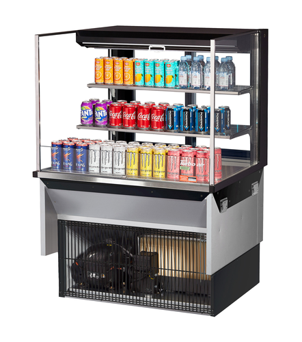Turbo Air TOM-36L-UFD-W(B)-3SI-N Refrigerated Display Case
