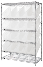 Quantum WRSL6-74-2448-953CL Shelving Unit, Wire