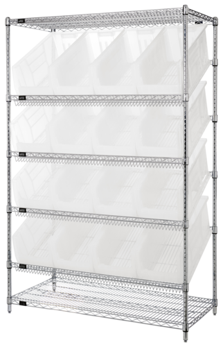 Quantum WRSL6-74-2448-953CL Shelving Unit, Wire