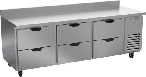 Beverage Air WTRD93AHC-6 93" 6 Drawer Worktop Refrigerator | 29.7 Cu. Ft.