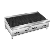 Comstock-Castle FHP48-4LB 48" Manual Countertop Gas Lava Rock Charbroiler | 132,000 BTU