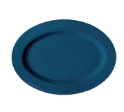 G.E.T. M-4020-TB Texas Blue 14" x 10" Oval Melamine Platter | Case of 12