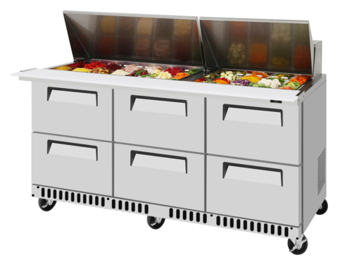 Turbo Air TST-72SD-30-D6-FB-N Mega Top Sandwich / Salad Prep Table