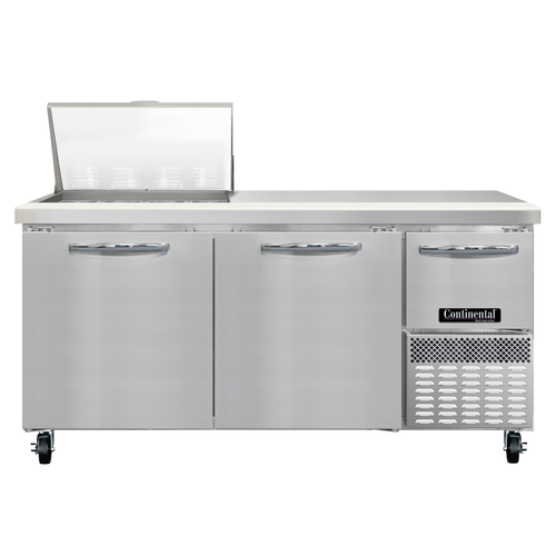 Continental Refrigerator RA68N12M Refrigerated Counter, Mega Top Sandwich / Salad Unit