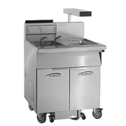 Imperial IFSCB350-OP (3) 50 Lbs. Gas Open Pot Floor Deep Fryer | 420,000 BTU