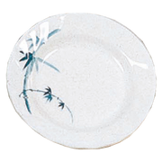 Thunder Group 1209BB Blue Bamboo 9 1/4" Curved Rim Plate | Case of 12