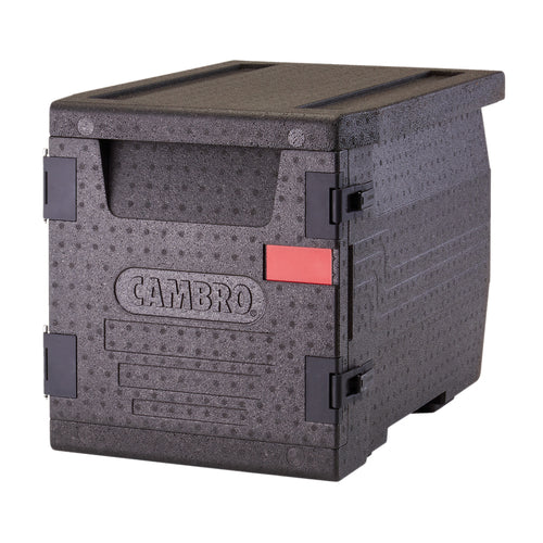 Cambro EPP300110 Cam GoBox 63.4 Qt. Eco-Friendly Insulated Food Pan Carrier | Front Loading