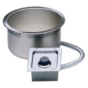 APW Wyott SM-50-11DS 11 Qt. Uninsulated Drop-In Round Hot Food Well w/ Drain | 12" Dia.