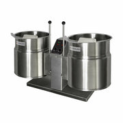 Cleveland TKET6T 2/3 Jacket Electric Twin Countertop Tilting Kettle | (2) 6 Gallon Kettles