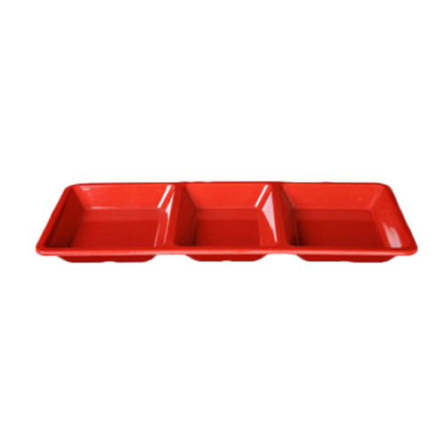 Thunder Group 15"(l) x 6-1/4"(w) x 1-3/8"(d) Passion Red Melamine Serving Tray | Model No. PS5103RD