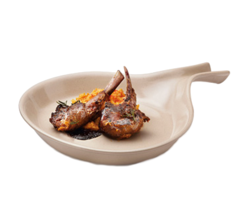 G.E.T. SK-1-S Tahoe 13" Sandstone Melamine Serving Skillet | Case of 12