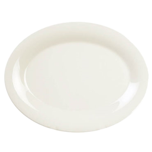 Thunder Group CR213V Ivory 13 1/2" X 10 1/2" Platter | Case of 12