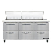 Continental Refrigerator SW72N27M-D Refrigerated Counter, Mega Top Sandwich / Salad Unit