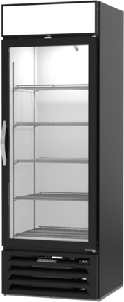 Beverage Air MMR19HC-1-B 27.25" 1 Swing Glass Door Black Merchandiser Refrigerator | 19.08 Cu. Ft.