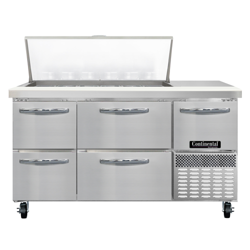 Continental Refrigerator RA60N18M-D Refrigerated Counter, Mega Top Sandwich / Salad Unit