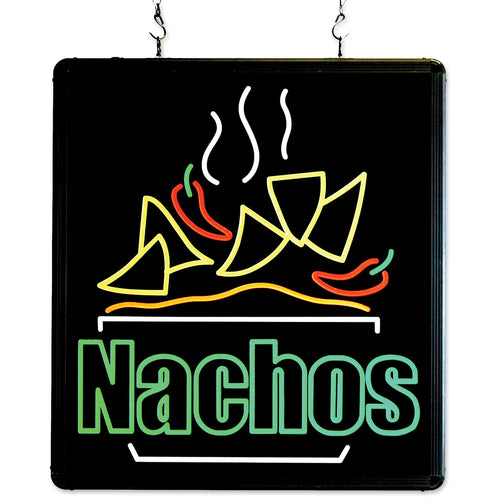 Winco 92004 Ultra-Bright Merchandising Sign | "Nachos"
