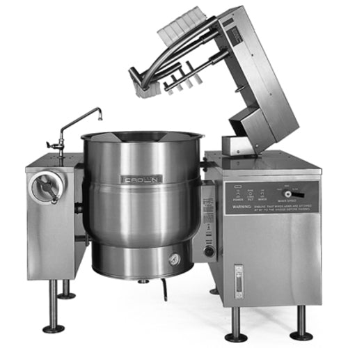 Crown Steam ELTM-100 Electric Floor Model Tilting Kettle Mixer | 100 Gal. Capacity