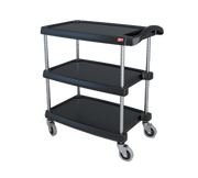 Metro MY1627-34 3 Shelf Plastic Utility Cart | 400 lb. Capacity