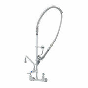 T&S Brass B-0133-14CRQJST 8" Center Wall Mount Pre-rinse Unit w/Faucet